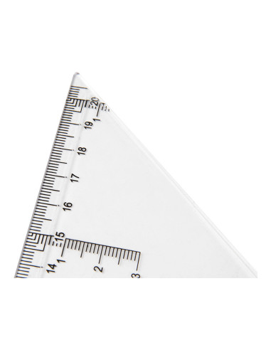 ESCUADRA 30 CM PLASTICO CRISTAL