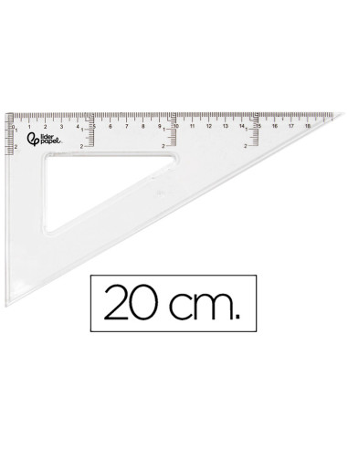 CARTABON 20 CM PLASTICO CRISTAL