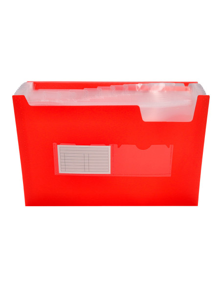 CARPETA BEAUT.CLASIF.FUELLE 32110 PP DIN A4 ROJA TPTE.-13 DEPARTAMENT