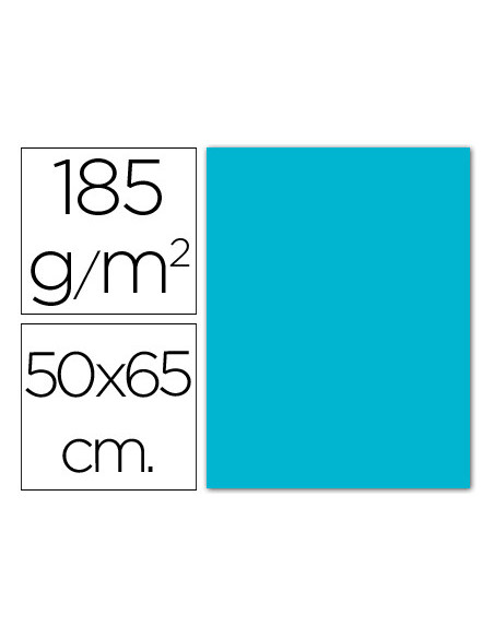 CARTULINA GUARRO AZUL TURQUESA-50X65 CM 185 GR