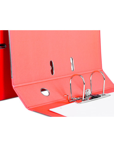 ARCH.PAL.LIDERPAPEL C.FORRADO FL.ROJO C/RADO