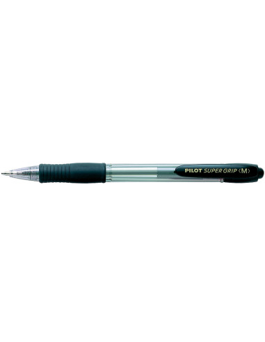 BOLIGRAFO PILOT SUPER GRIP NEGRO RETR.SUJECION CAUCHO BASE ACEITE