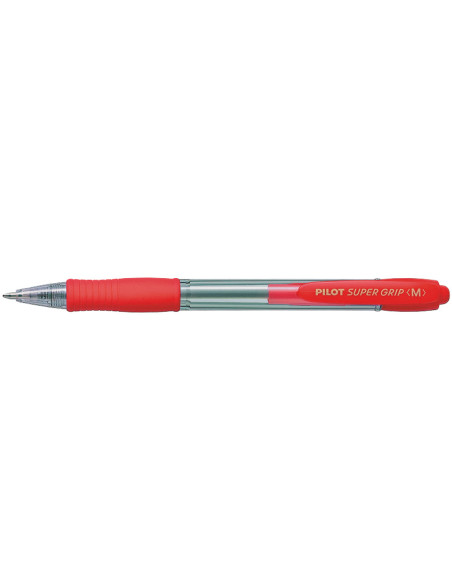 BOLIGRAFO PILOT SUPER GRIP ROJO RETR.SUJECION CAUCHO BASE ACEITE