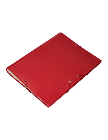 CARPETA CLASIF.A C.FORRADO SOLAPA ROJA 12 DEPARTAMENTOS