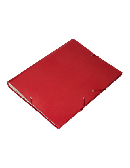 CARPETA CLASIF.A C.FORRADO SOLAPA ROJA 12 DEPARTAMENTOS