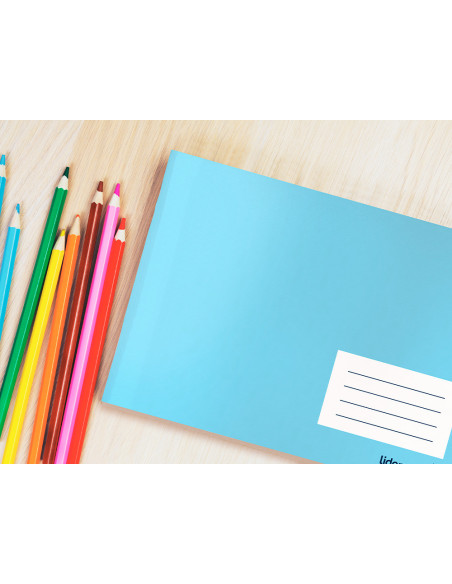 CUADERNO ENCOLADO WRITE A5 AP. T.PLASTICO 4MM 32H. 60GR. COL.SURT.