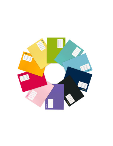 CUADERNO ENCOLADO WRITE A5 AP. T.PLASTICO 4MM 32H. 60GR. COL.SURT.