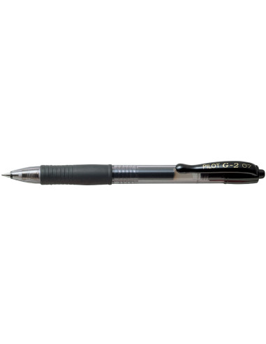 BOLIGRAFO PILOT G-2 NEGRO TINTA GEL RETR.-SUJECION CAUCHO