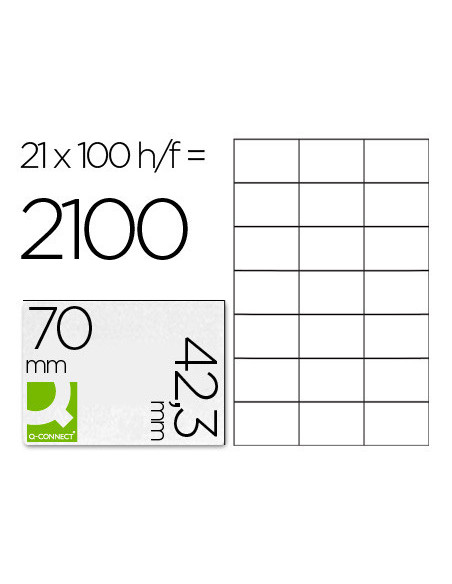 ETIQUETA ADH. Q-CON. 70X42,3MM 100H.