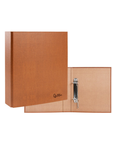 CARPETA 2 A 40 MM MIXTAS C.FORRADO CUERO FL.