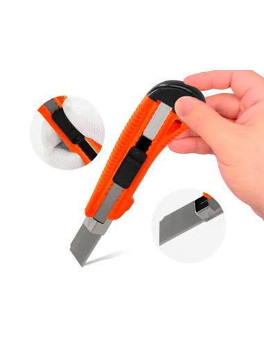 CUTTER Q-CON.68BC C/PROTECTOR METALICO CUCHILLA ANCHA