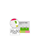 BANDERITAS SEP.Q-CONNECT 20X50 MM FLUOR PACK 4 C/40 H. 2