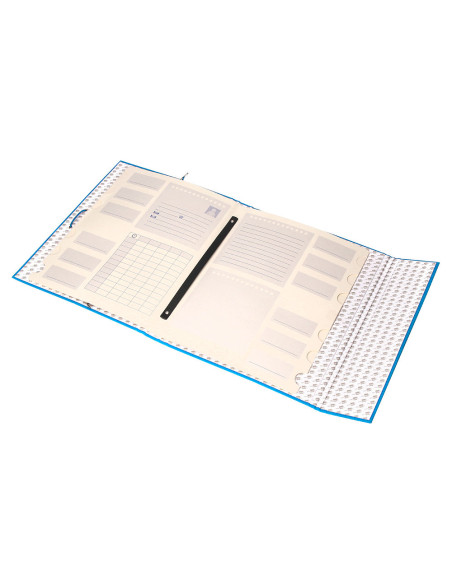 CARPETA CLASIF.A C.FORRADO COAT SOLAPA I-CELESTE 12 DEPARTAMENTOS