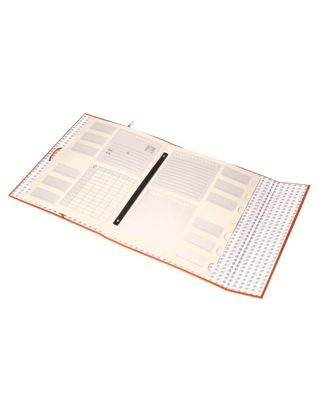 CARPETA CLASIF.A C.FORRADO COAT SOLAPA I-NARANJA 12 DEPARTAMENTOS