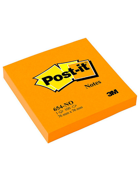 BLOC NOTAS ADH. POST-IT 76X76MM 100H. NJ.NEON