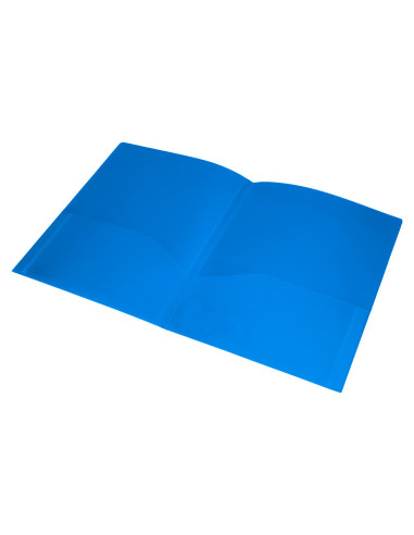 CARPETA BEAUT.DOSSIER DOS BOLSAS CANGUROS 45682 PP DIN A4 AZUL