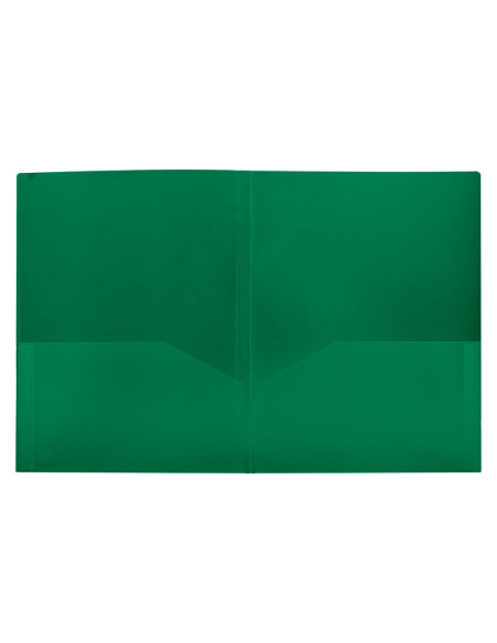 CARPETA BEAUT.DOSSIER DOS BOLSAS CANGUROS 45683 PP DIN A4 VERDE