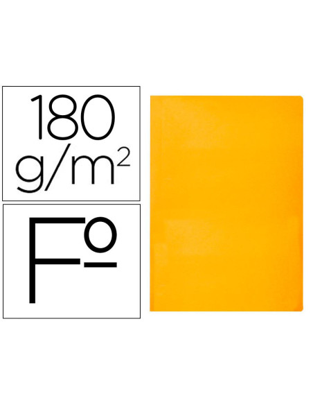 SUBCARPETA FL 180 GR. LIDERPAPEL NARANJA INTENSO