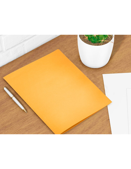 SUBCARPETA FL 180 GR. LIDERPAPEL NARANJA INTENSO