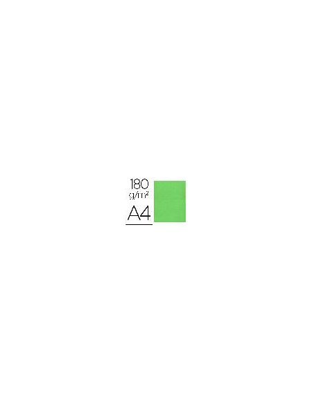 SUBCARPETA A4 180 GR. LIDERPAPEL VERDE INTENSO C/50
