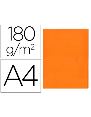 SUBCARPETA A4 185 GR. LIDERPAPEL NARANJA INTENSO C/50