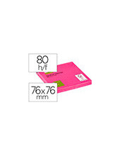 BLOC NOTAS ADH. Q-CON. 75X75MM  80H. ROSA NEON 2