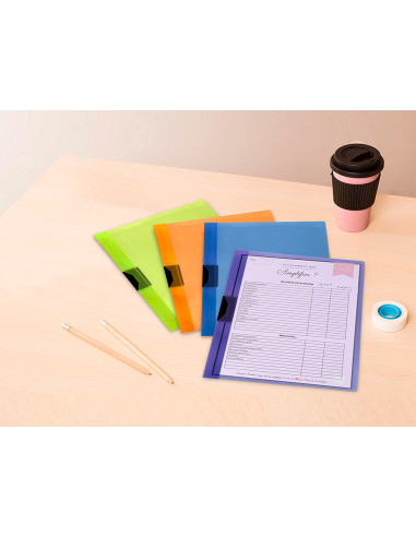 CARPETA BEAUT.DOSSIER PINZA LATERAL 45301 PP DIN A4 NARANJA 30 H.PINZ