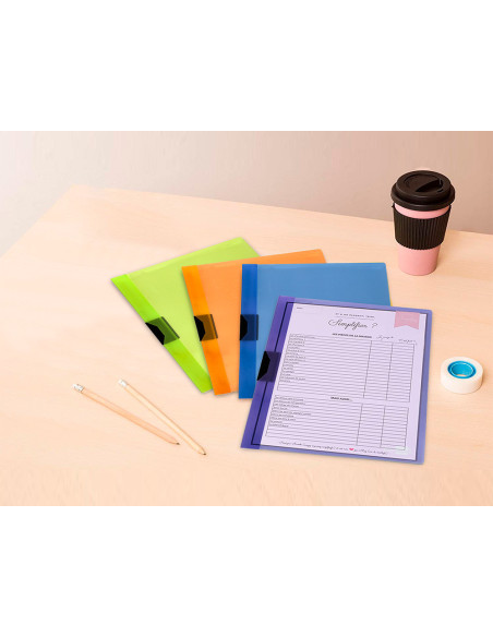 CARPETA BEAUT.DOSSIER PINZA LATERAL 45301 PP DIN A4 NARANJA 30 H.PINZ