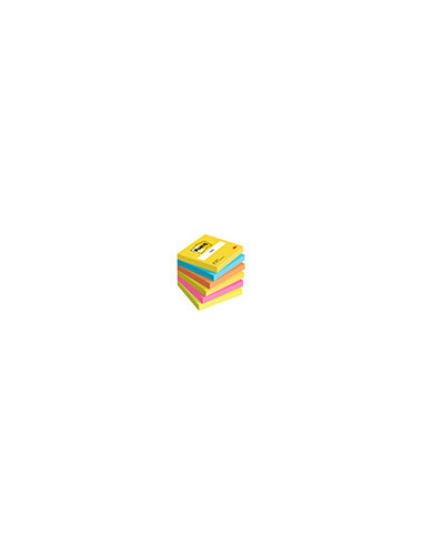 BLOC NOTAS ADH. POST-IT 76X76MM 6UD. 100H. COL.SURT. NEON