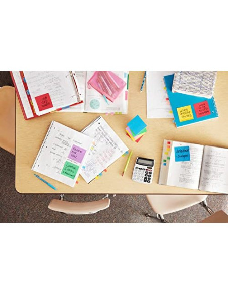BLOC NOTAS ADH. POST-IT 76X76MM 6UD. 100H. COL.SURT. NEON