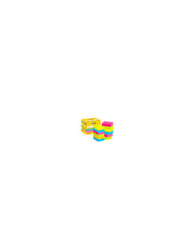 BLOC NOTAS ADH. POST-IT 38X51MM 12UD. 100H. COL.SURT. NEON