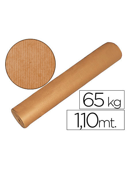 PAPEL KRAFT MARRON BOBINA -1,10 MT DE ALTURA 60/65 KG