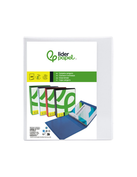 CARPETA CANGURO 2 A 40 MM PLASTICO DIN A4 BLANCO