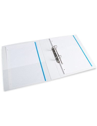 CARPETA CANGURO 2 A 40 MM PLASTICO DIN A4 BLANCO