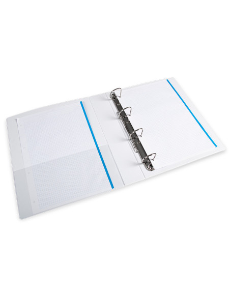 CARPETA CANGURO 4 A 40 MM PLASTICO DIN A4 BLANCO