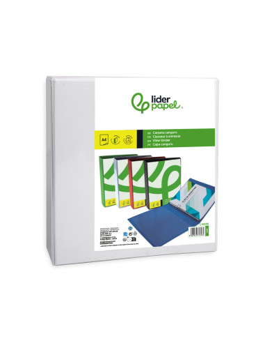 CARPETA CANGURO 2 A 55 MM PLASTICO DIN A4 BLANCO