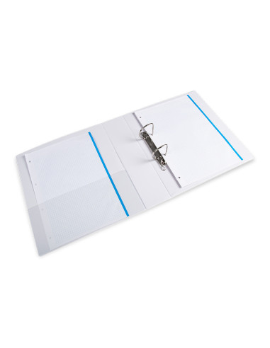 CARPETA CANGURO 2 A 55 MM PLASTICO DIN A4 BLANCO