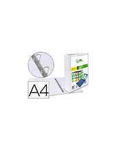 CARPETA CANGURO 4 ANILLAS MIXTAS 55MM LIDERPAPEL A4 BLANCA KG45 2