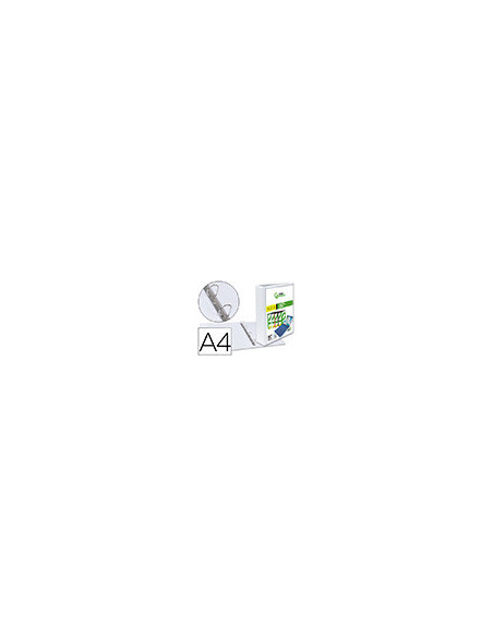 CARPETA CANGURO 4 ANILLAS MIXTAS 55MM LIDERPAPEL A4 BLANCA KG45