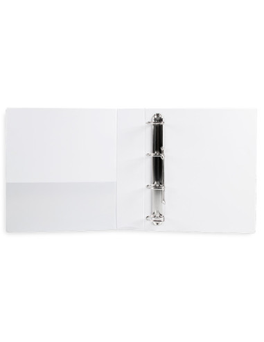 CARPETA CANGURO 4 ANILLAS MIXTAS 55MM LIDERPAPEL A4 BLANCA KG45