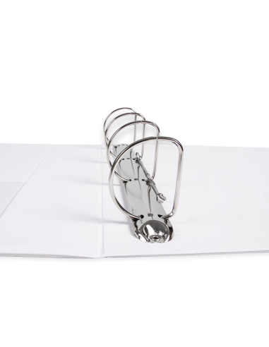 CARPETA CANGURO 4 ANILLAS MIXTAS 55MM LIDERPAPEL A4 BLANCA KG45