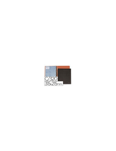 TARJETERO EXTRAGRANDE PARDO FL.320 TARJETAS SIMIL-PIEL NEGRO