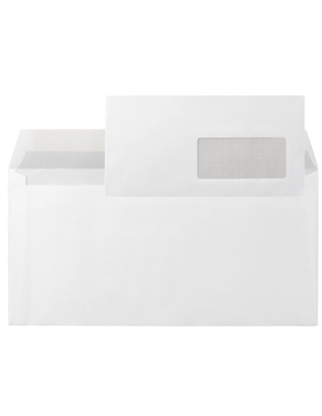 SOBRE N.3 BLANCO DIN AMERICANO V/D 110X220MM TIRA SILICON 500UD
