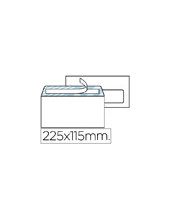SOBRE N.4 BLANCO AMERICANO V/D 115X225MM TIRA SILICONA 500UD 2