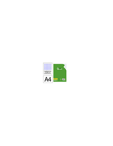BLOC ENCOLADO LIDERPAPEL A4 5MM PERFORADO 80H. 60GR. S/TAPA