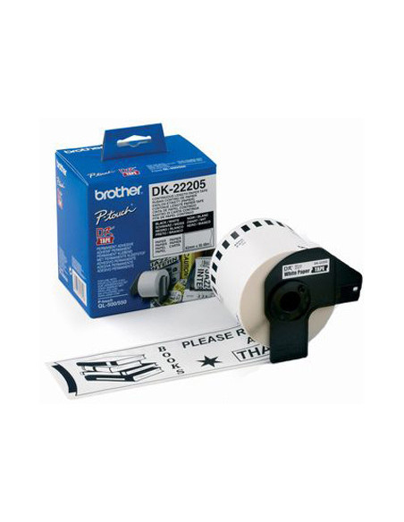 DK-22205 ETIQUETAS BROTHER BL. 62MMX30.48MT.