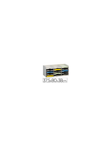 ARCH.FAST BLOQUES SOBREPONIBLES GRIS 15 CASILLAS DIN A4