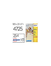 ETIQUETA ADH. AVERY L4731 REV-25 25,4X10MM REMOV. COD.BARRAS 25H. 2
