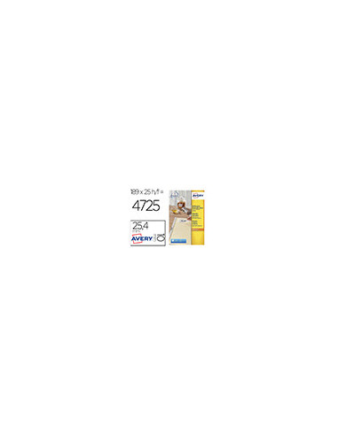 ETIQUETA ADH. AVERY L4731 REV-25 25,4X10MM REMOV. COD.BARRAS 25H.
