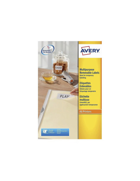ETIQUETA ADH. AVERY L4731 REV-25 25,4X10MM REMOV. COD.BARRAS 25H.